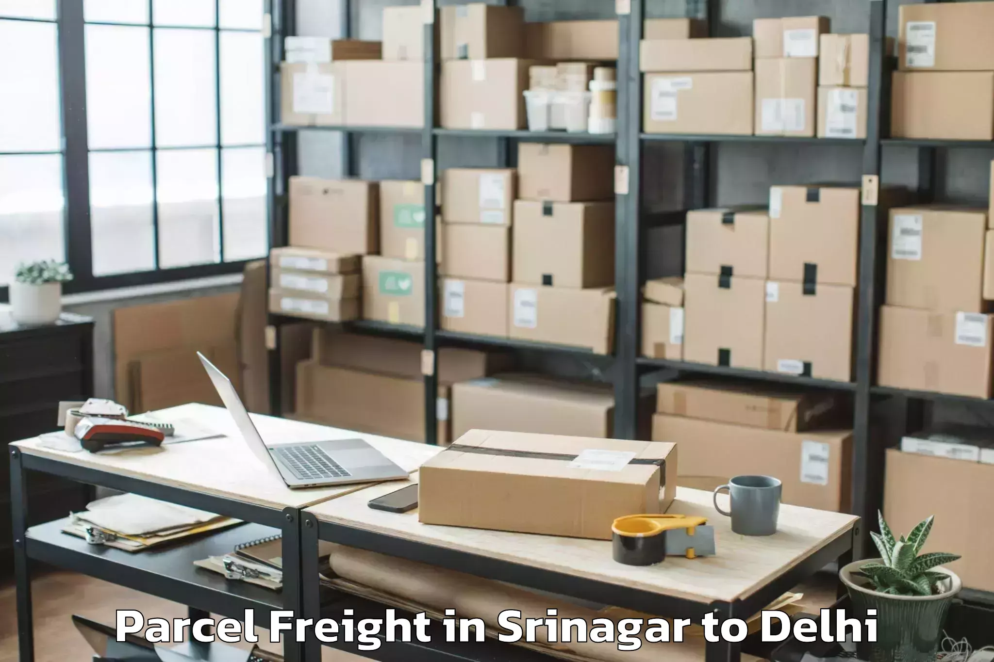 Srinagar to Alipur Parcel Freight